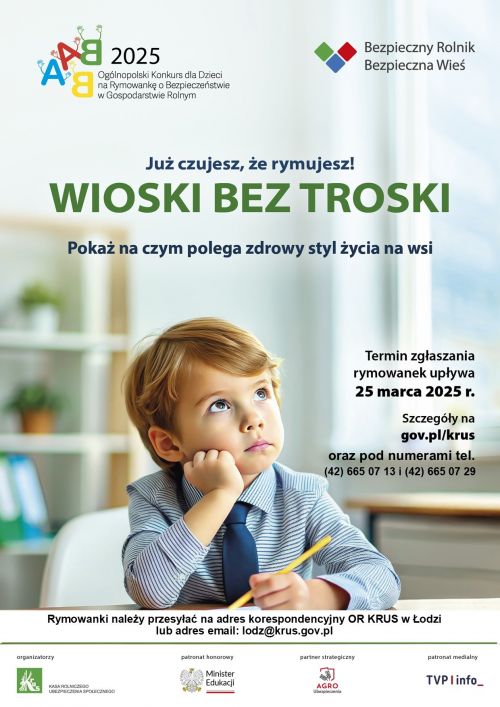 Plakat Wioski bez troski - rymowanka