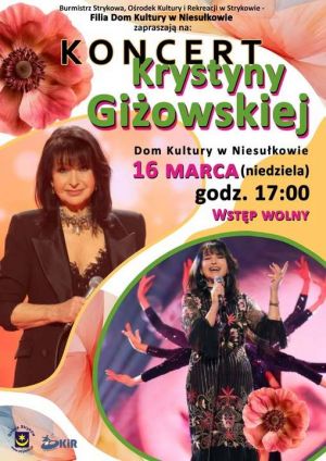 Koncert Krystyny Giżowskiej z okazji Dnia Kobiet 16 marca 2025 r. w DK Niesułków