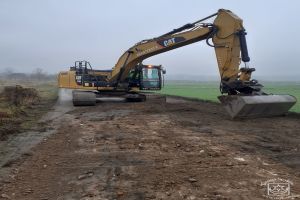 Budowa drogi gminnej Dobra - Klęk - stan  w trakcie trwania prac inwestycyjnych