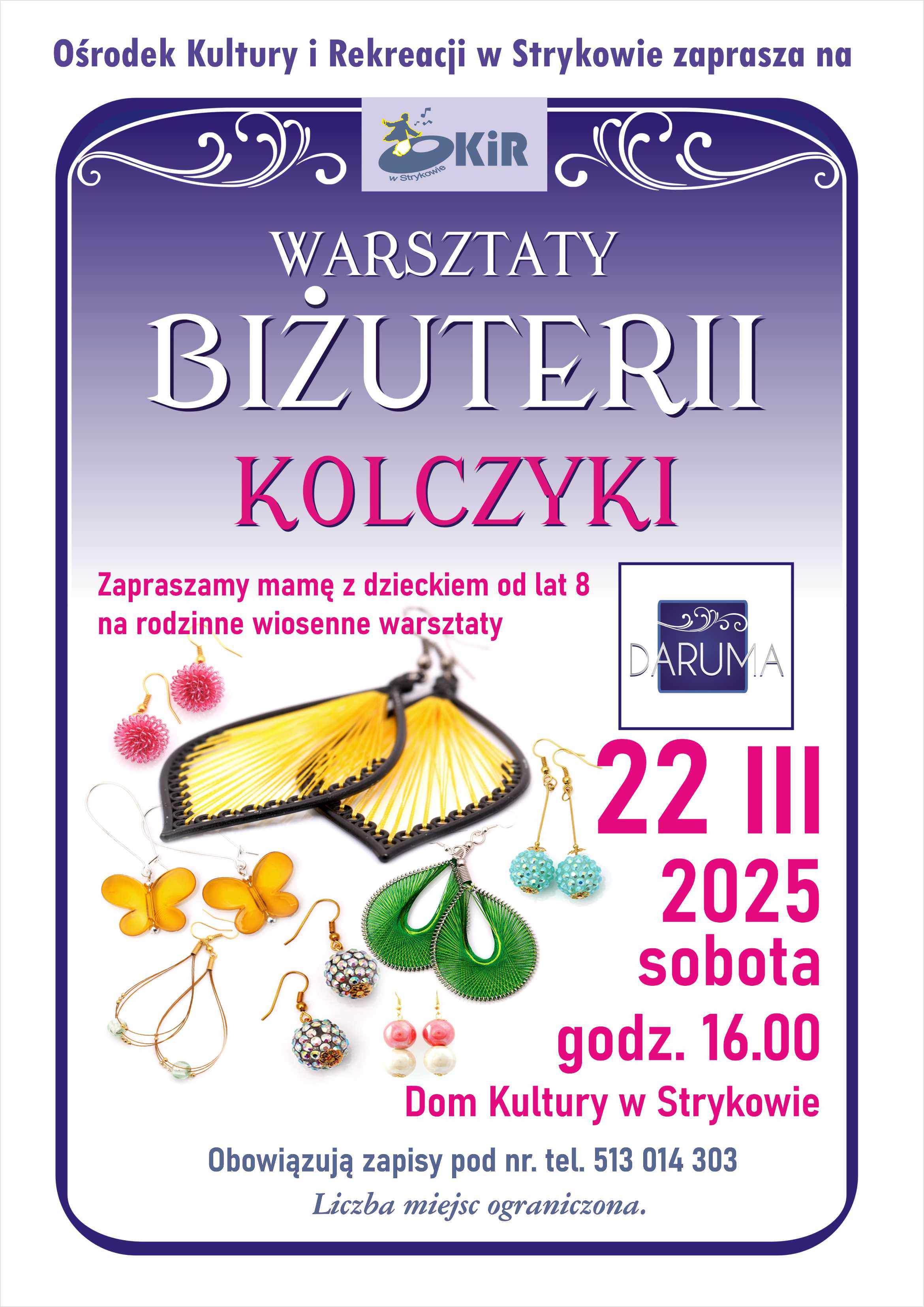 Warsztaty rodzinne - Bizuteria, kolczyki