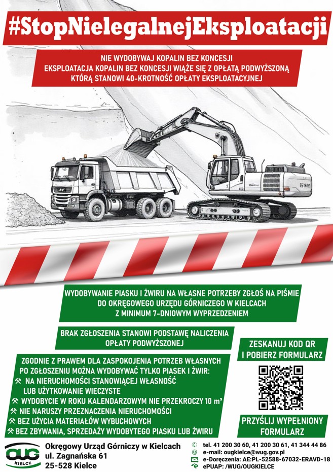 Wydobycie piasku i żwiru na własne potrzeby