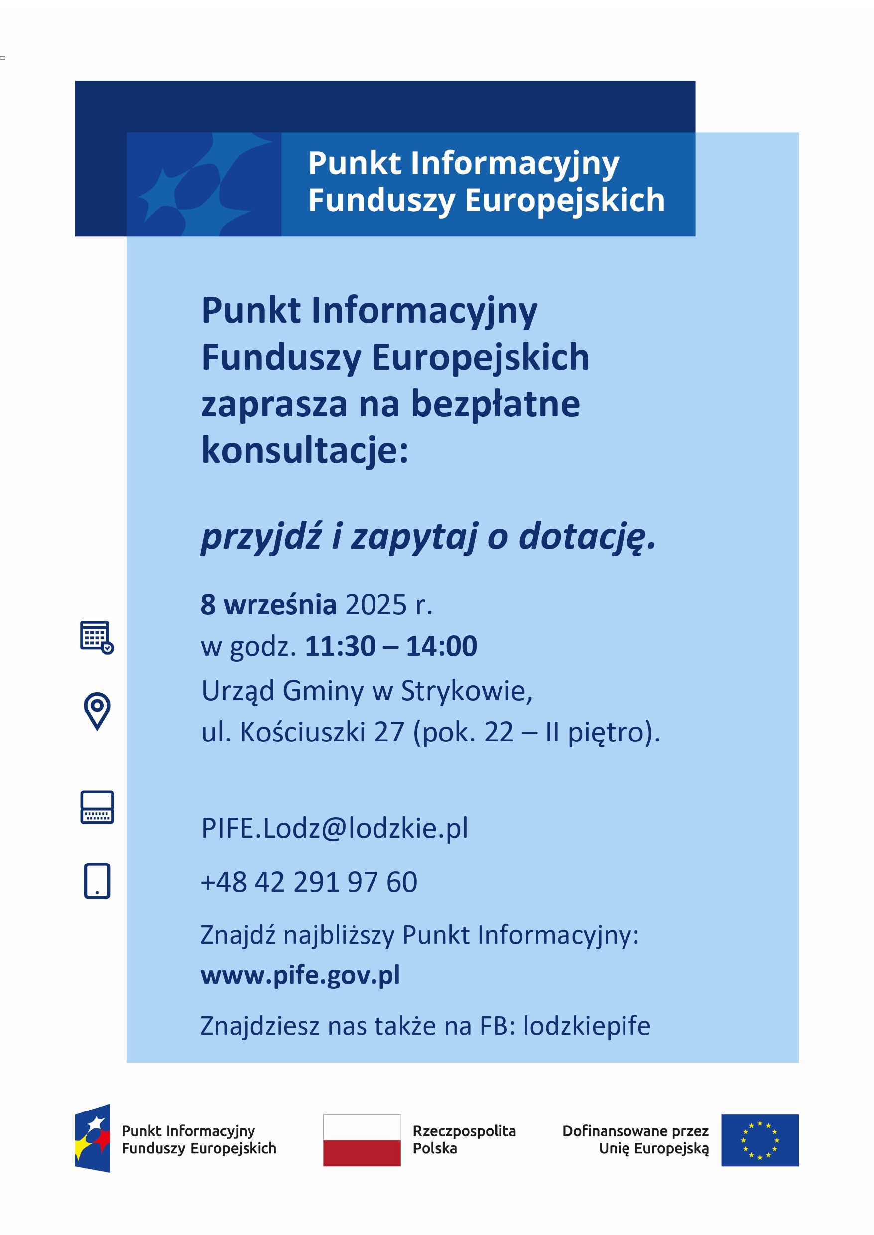 Mobilny Punkt Informacyjny Funduszy Europejskich w Strykowie