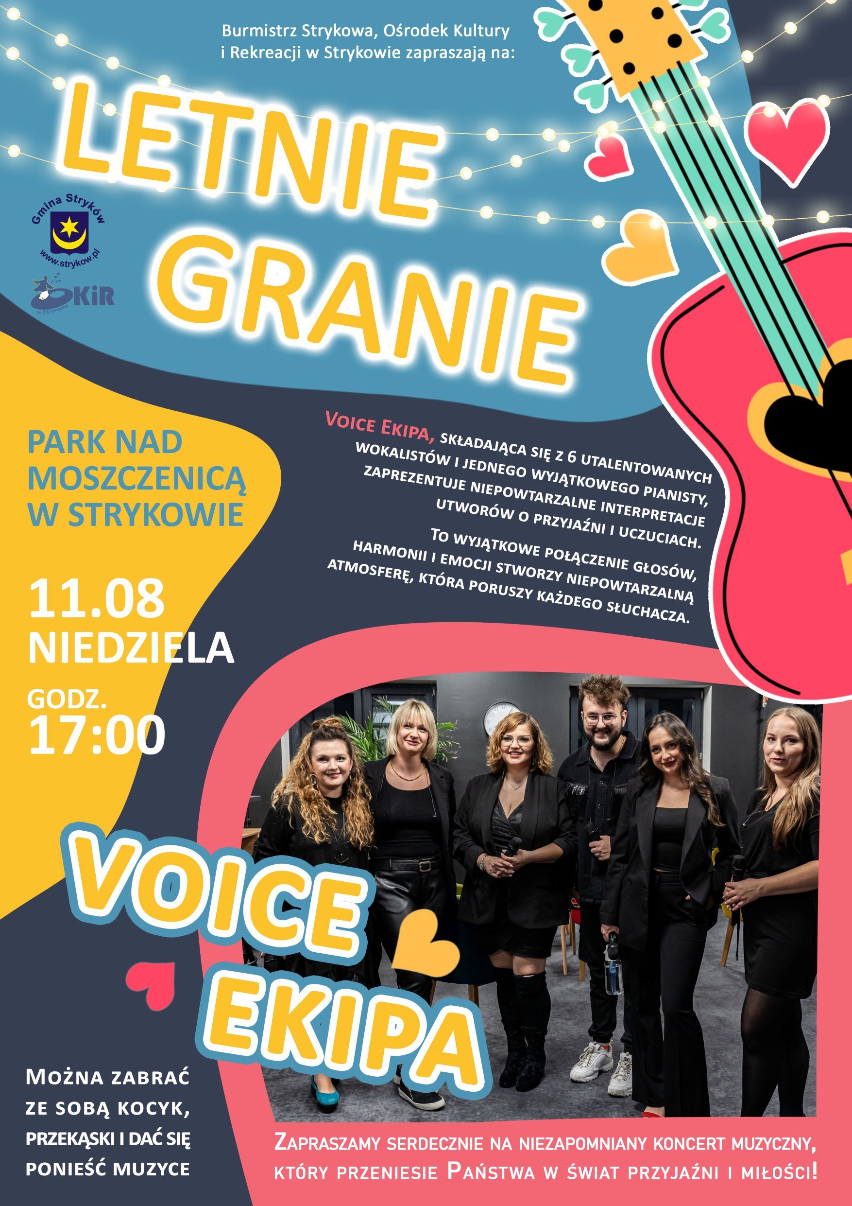 Koncert Voice Ekipa w parku nad Moszczenicą