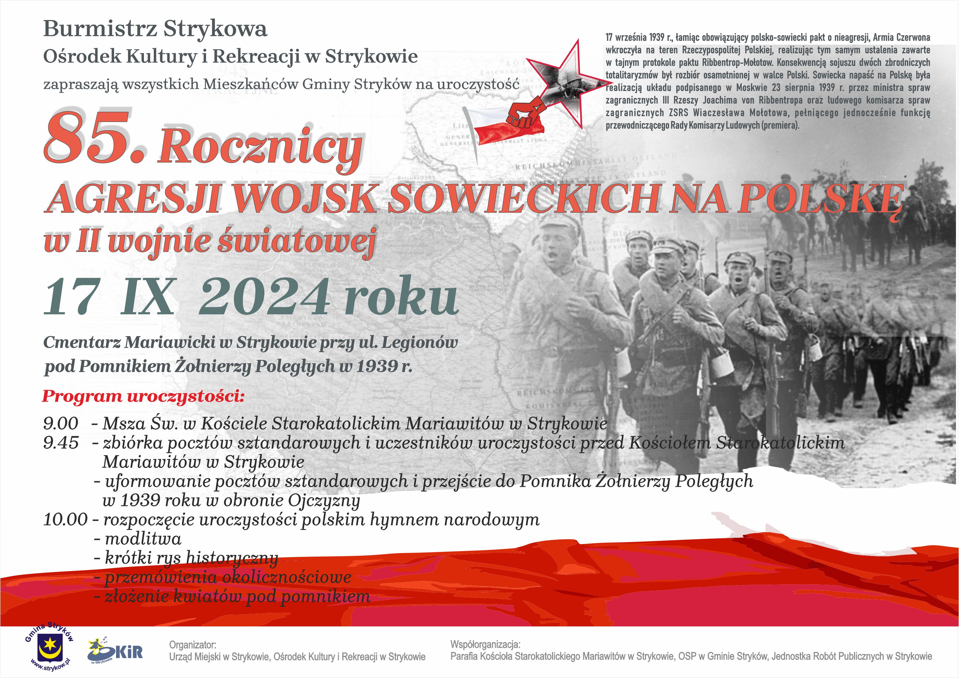 85. rocznica agresji wojsk sowieckich na Polskę